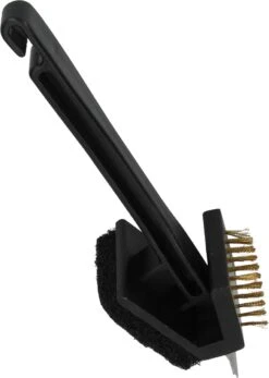 Brosse De Nettoyage Pour Barbecue En Acier Trempé - Or Noir - 27x7x7cm | Outils De Barbecue | Brosse 2 En 1 Pour Poncer Et Essuyer -Cuisine Fournitures Magasin 853x1200 2
