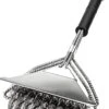 Extra Fort Acier Premium BBQ Brosse Inoxydable Avec Grattoir - Cleaner - Barbecue Brosse - BBQ Brosse De Nettoyage Brosse - Brosse De Nettoyage Pour Grate - Brosse Métallique Et Sans Cheveux