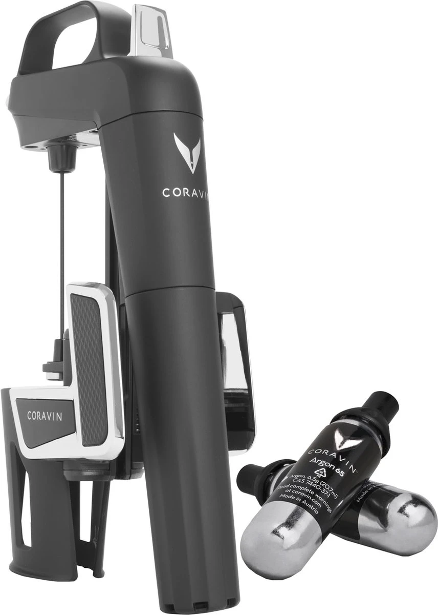 Coravin Model Two Elite - Système à Vin - Acier Inoxydable - 6x14x21 Cm - Zwart Mat 10 Coravin Model Two Elite - Système à Vin - Acier Inoxydable - 6x14x21 Cm - Zwart Mat – Image 10