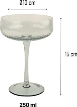 Coupes à Champagne Orange85 - 6 Pièces - Relief - Nervuré - Verre Fumé - Grijs - Flûtes à Champagne - Martini - Verres à Cocktail -Cuisine Fournitures Magasin 860x1200 5