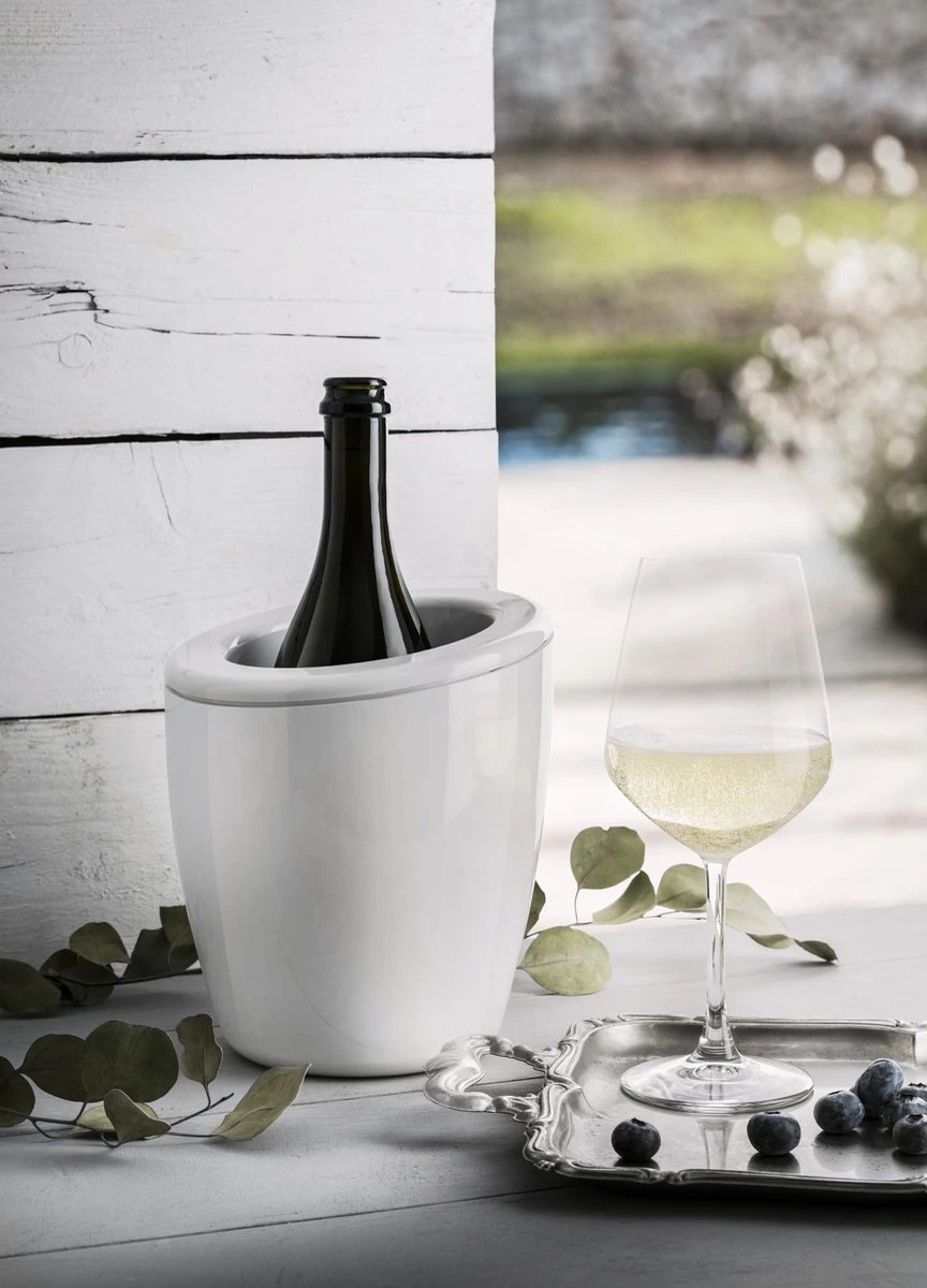 Basic DEMI - Design Champagne Cooler / Cave à Vin - Design Italien - Sans Glace, Avec Des Packs De Glace - Wit 7 Basic DEMI - Design Champagne Cooler / Cave à Vin - Design Italien - Sans Glace, Avec Des Packs De Glace - Wit – Image 7