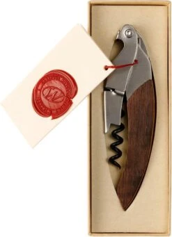 LIGNE W - ORIGINE - COUTEAU DE SOMMELIER OUVRE BOUTEILLE DE LUXE VERITABLE FÛT DE CHÊNE FINITION LIE DE VI -Cuisine Fournitures Magasin 869x1200 2