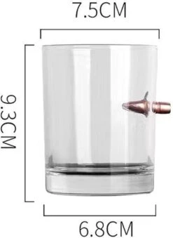 WiseGoods Glas à Whisky De Luxe Avec Balle - Verres à Alcohol - Cadeau - Design - Whisky - Verres à Whisky - Wiskey - Cadeau - 270ML