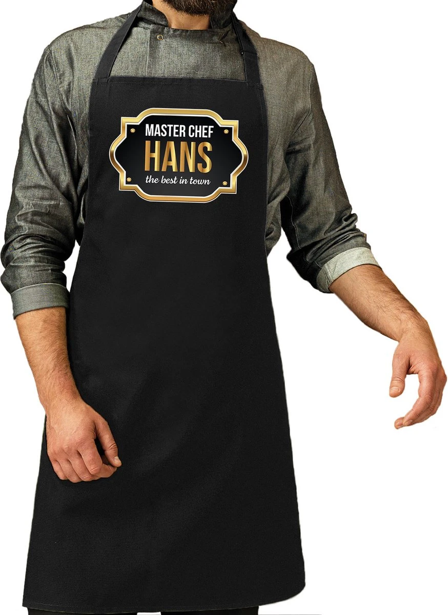 Cadeau Prénom Master Cuisinier Hans Tablier De Cuisine / Tablier Barbecue Noir Pour Homme / Homme - Cadeau Fête Des Pères / Anniversaire / Retraite 1 Cadeau Prénom Master Cuisinier Hans Tablier De Cuisine / Tablier Barbecue Noir Pour Homme / Homme - Cadeau Fête Des Pères / Anniversaire / Retraite