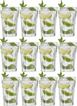 16x Verres à Cocktail / Mojito 440 Ml Série Oban - 40 Cl - Verres à Cocktails - Boissons à Cocktails - Verres à Cocktails En Verre