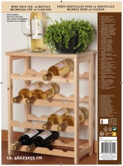Casier à Vin En Bois / Casier à Bouteilles De Vin Avec étagère 55 Cm - Magasin De Bouteilles De Vin - Casiers à Vin / Casiers à Bouteilles De Vin - Coffret à Vin / Caisses à Vin -Cuisine Fournitures Magasin 885x1200