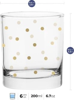 Verres à Verres à Eau Décorés Verres à Boire Glas à Boisson Gazeuse Verres à Cocktail Verres à Jus Set De Glas à Liqueur Gobelet Set De Bar à La Home Gobelets En Verre à Cocktail Set Cadeau | Collection Vildé | 200 Ml | Lot De 6 | 3 Modèles -Cuisine Fournitures Magasin 892x1200 7