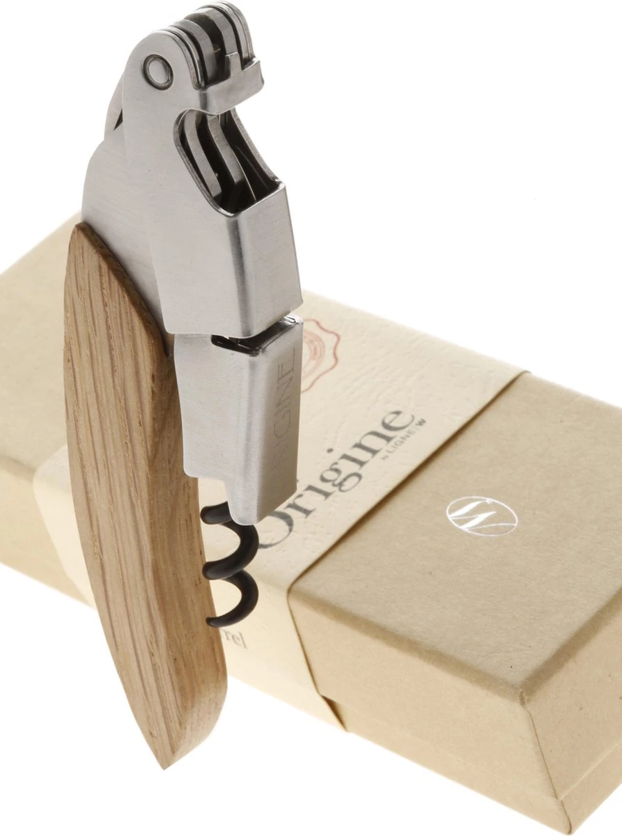 LIGNE W - ORIGINE - COUTEAU DE SOMMELIER OUVRE BOUTEILLE DE LUXE VERITABLE FÛT DE CHÊNE FINITION NATURELLE 6 LIGNE W - ORIGINE - COUTEAU DE SOMMELIER OUVRE BOUTEILLE DE LUXE VERITABLE FÛT DE CHÊNE FINITION NATURELLE – Image 6