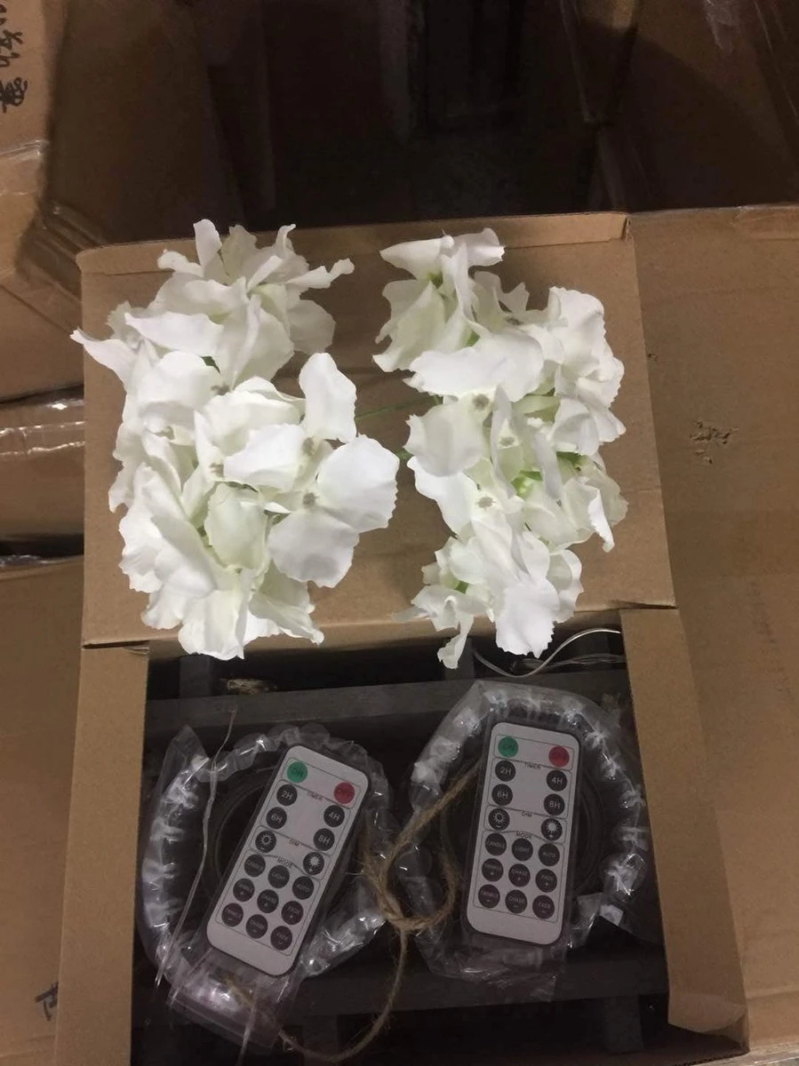 2 Pièces Appliques Murales Rustiques Mason Jar, Décoration En Bois Rustique Vintage, Crochets En Fer Forgé, Hortensia En Soie Et Guirlandes Lumineuses à LED, Design Pour La Décoration De La Maison 2 2 Pièces Appliques Murales Rustiques Mason Jar, Décoration En Bois Rustique Vintage, Crochets En Fer Forgé, Hortensia En Soie Et Guirlandes Lumineuses à LED, Design Pour La Décoration De La Maison – Image 2