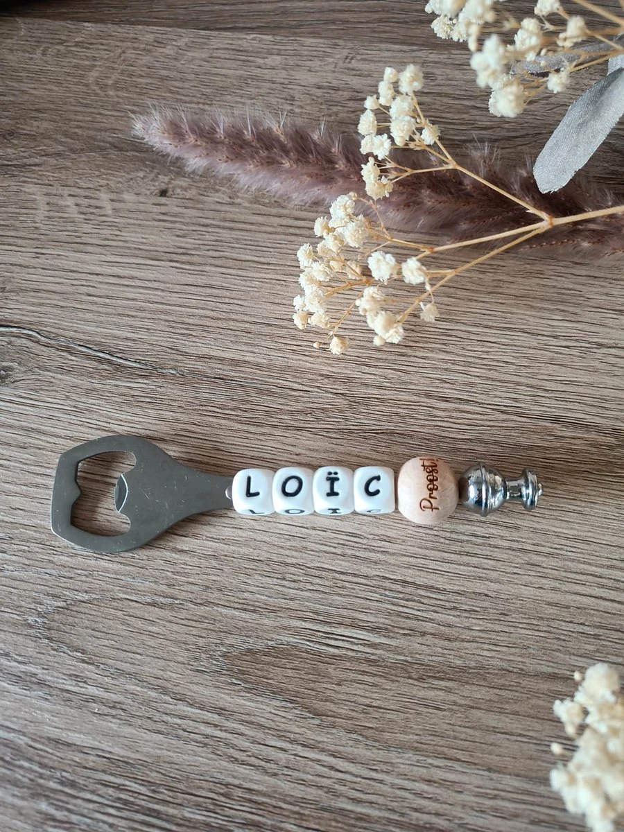 Ouvre-bouteille Personnalisé Avec Nom - Ouvre-bouteille Avec Perles - Ouvre-bouteille En Acier Inoxydable - Cadeau Ouvre-bouteille - 1 Pièce - Nom De L'ouvre-bouteille 2 Ouvre-bouteille Personnalisé Avec Nom - Ouvre-bouteille Avec Perles - Ouvre-bouteille En Acier Inoxydable - Cadeau Ouvre-bouteille - 1 Pièce - Nom De L'ouvre-bouteille – Image 2