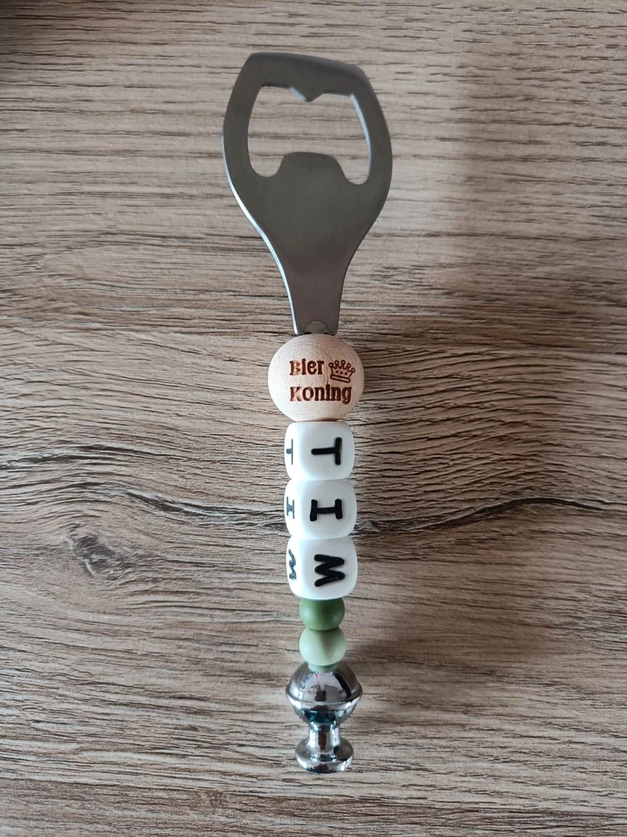 Ouvre-bouteille Personnalisé Avec Naam - Ouvre-bouteille Beer King - Ouvre-bouteille En Acier Inoxydable - Cadeau Ouvre-bouteille - 1 Pièce - Perles En Bois - Perles En Silicone - Ouvre-bouteille Pour Beer King 1 Ouvre-bouteille Personnalisé Avec Naam - Ouvre-bouteille Beer King - Ouvre-bouteille En Acier Inoxydable - Cadeau Ouvre-bouteille - 1 Pièce - Perles En Bois - Perles En Silicone - Ouvre-bouteille Pour Beer King