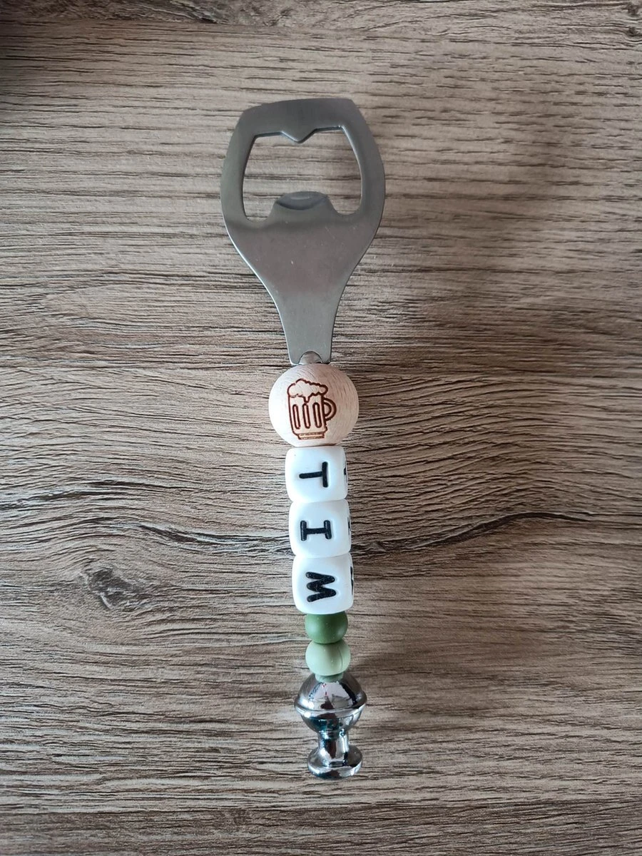 Ouvre-bouteille Personnalisé Avec Naam - Ouvre-bouteille Beer King - Ouvre-bouteille En Acier Inoxydable - Cadeau Ouvre-bouteille - 1 Pièce - Perles En Bois - Perles En Silicone - Ouvre-bouteille Pour Beer King 2 Ouvre-bouteille Personnalisé Avec Naam - Ouvre-bouteille Beer King - Ouvre-bouteille En Acier Inoxydable - Cadeau Ouvre-bouteille - 1 Pièce - Perles En Bois - Perles En Silicone - Ouvre-bouteille Pour Beer King – Image 2