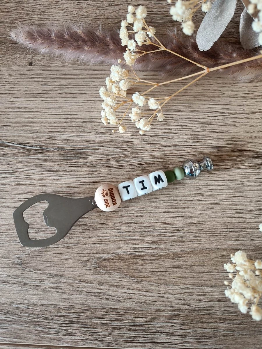 Ouvre-bouteille Personnalisé Avec Naam - Ouvre-bouteille Beer King - Ouvre-bouteille En Acier Inoxydable - Cadeau Ouvre-bouteille - 1 Pièce - Perles En Bois - Perles En Silicone - Ouvre-bouteille Pour Beer King 3 Ouvre-bouteille Personnalisé Avec Naam - Ouvre-bouteille Beer King - Ouvre-bouteille En Acier Inoxydable - Cadeau Ouvre-bouteille - 1 Pièce - Perles En Bois - Perles En Silicone - Ouvre-bouteille Pour Beer King – Image 3