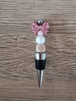 Bouchon à Vin Noeud Rose - Bouchon à Vin Personnalisé - Cadeau - Acier Inoxydable - 1 Pièce - Billes De Silicone -Cuisine Fournitures Magasin 900x1200 30
