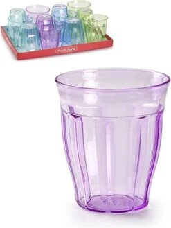 12x Verres à Boire / Verres à Limonade Colorés 250 Ml Réutilisables - Verres à Jus / Verres à Eau En Plastique Incassable Pour Enfants