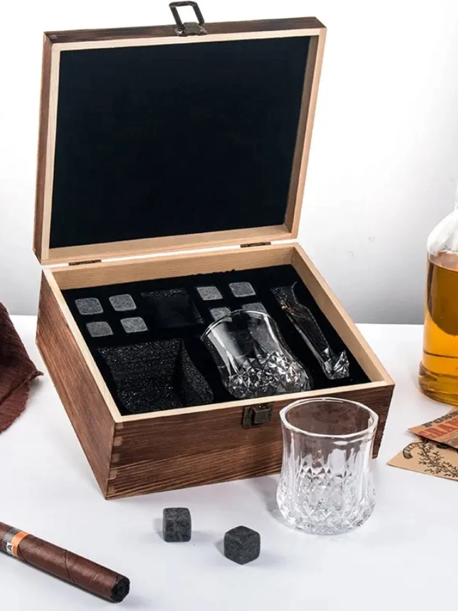 Ensemble à Whisky Avec - 2 Verres à Whisky - 8 Pierres à Whisky - Verres à Whisky - Whisky - Cadeau Pour Homme/fête Des Pères 3 Ensemble à Whisky Avec - 2 Verres à Whisky - 8 Pierres à Whisky - Verres à Whisky - Whisky - Cadeau Pour Homme/fête Des Pères – Image 3