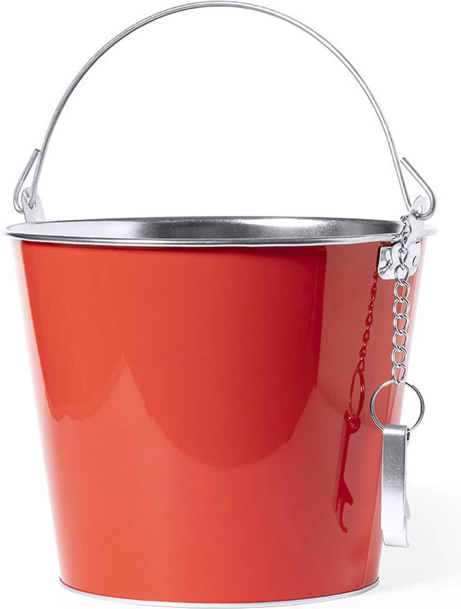 Seau à Glace/seau à Bière Métal Rouge - 6L - Seau à Boissons - Refroidisseur à Boissons - Refroidisseur à Vin 2 Seau à Glace/seau à Bière Métal Rouge - 6L - Seau à Boissons - Refroidisseur à Boissons - Refroidisseur à Vin – Image 2