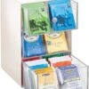 MDesign - Boîte à Thé - Organisateur De Cuisine/boîte De Rangement Pour Sachets De Thé, Tasses à Café, Bonbons Et Plus - Avec 18 Compartiments Et 3 Tiroirs/plastique - Crème/transparent