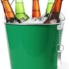 Seau à Glace/seau à Bière Métal Vert - 6L - Seau à Boissons - Refroidisseur à Boissons - Refroidisseur à Vin