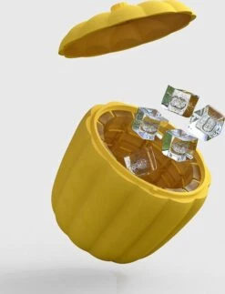 Seau à Glace Citrouille | Moule à Glaçons | Refroidisseur De Bouteille | Silicones | Jaune