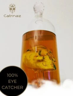 Catrinaz® - Carafe Premium Tête De Mort - Carafe - Carafe - Carafe à Tequila - Carafe à Whisky - Carafe - Tête De Mort - 1L - Coffret Cadeau Luxe - Cadeau Homme & Femme -Cuisine Fournitures Magasin 920x1200 2
