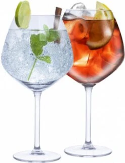 Alpina Set De 4x Verres à Cocktail Gin Tonic Avec 4x Pailles Cuillères Réutilisables En Acier Inoxydable - 730 Ml - Boire Des Cocktails - Cocktails -Cuisine Fournitures Magasin 920x1200 4