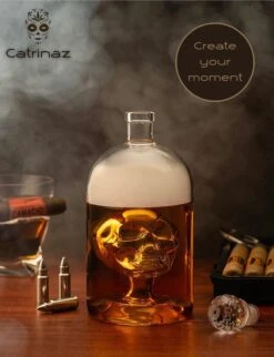 Catrinaz® - Carafe Premium Tête De Mort - Carafe - Carafe - Carafe à Tequila - Carafe à Whisky - Carafe - Tête De Mort - 1L - Coffret Cadeau Luxe - Cadeau Homme & Femme -Cuisine Fournitures Magasin 921x1200 3