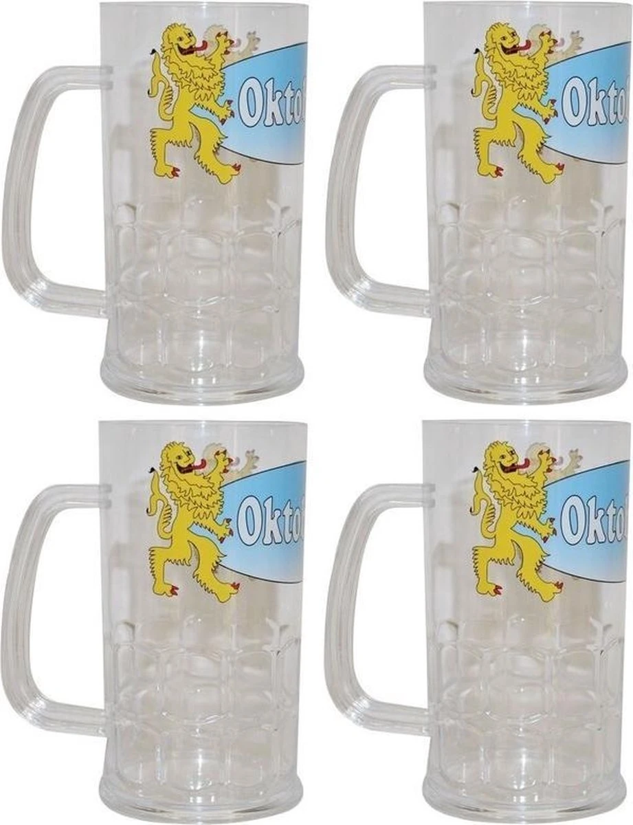 4x Chopes à Bière Oktoberfest 14 Cm - Verres à Bière En Plastique Chopes à Bière 275 Ml - Oktoberfest / Bierfeest Catering Party Supplies 3 4x Chopes à Bière Oktoberfest 14 Cm - Verres à Bière En Plastique Chopes à Bière 275 Ml - Oktoberfest / Bierfeest Catering Party Supplies – Image 3