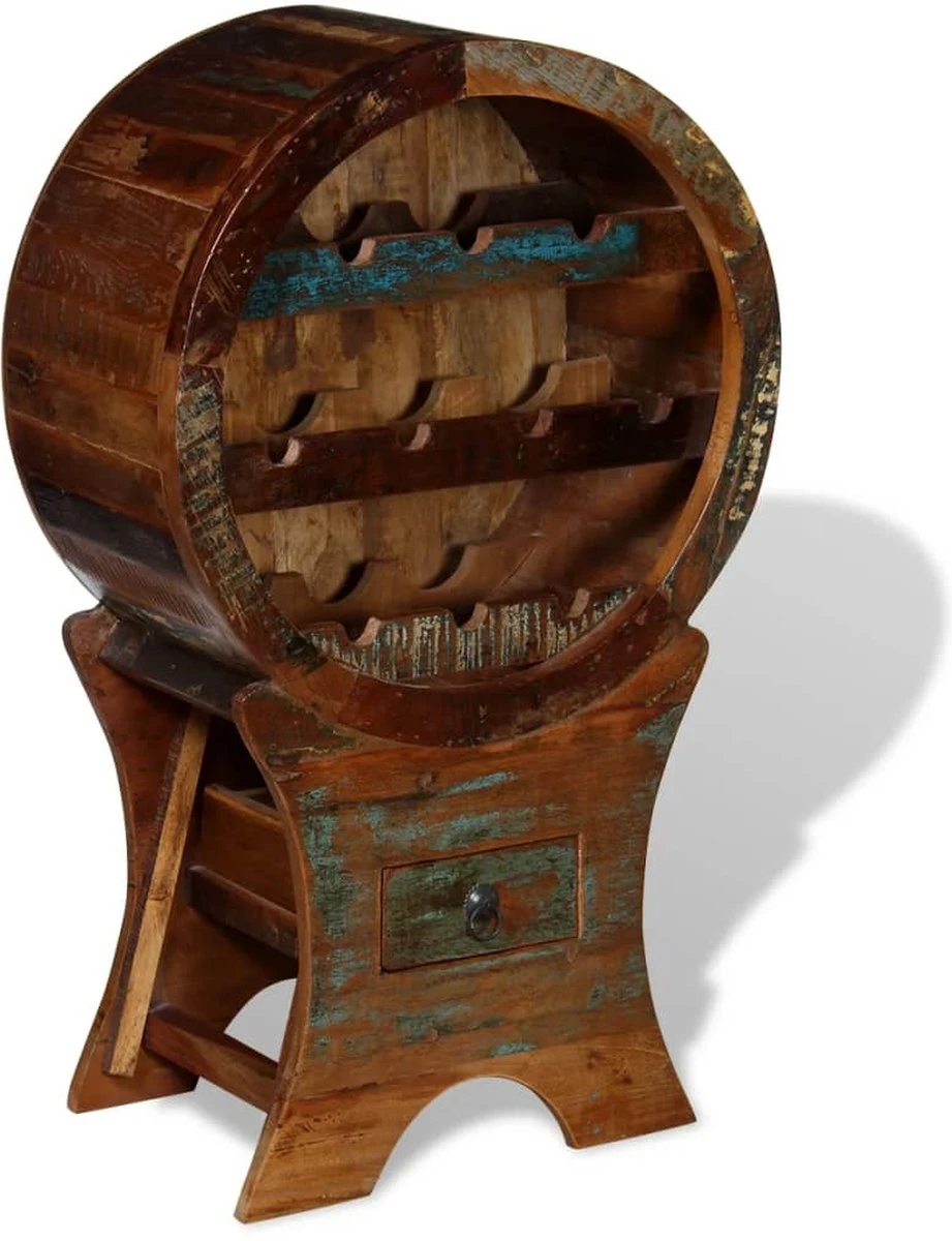 Prolenta Premium - Casier à Vin Pour 10 Bouteilles En Bois Massif Recyclé - Maison Et Jardin 5 Prolenta Premium - Casier à Vin Pour 10 Bouteilles En Bois Massif Recyclé - Maison Et Jardin – Image 5