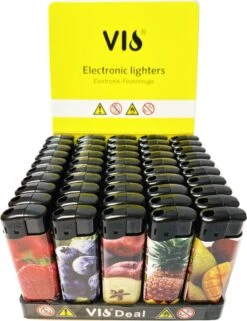 Briquets 50 Pièces En Plateau Rechargeable - Briquet Click Unilite - Briquets électroniques VIO Deal