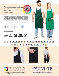 KARIBAN Awesome- Gifts - Tablier De Restauration - Tablier De Cuisine - Tablier De Cuisine - Tablier De Barbecue - Non Imprimé - 76 X 90 Cm - Par 10 Pièces - Fuchsia -Cuisine Fournitures Magasin 923x1200 3