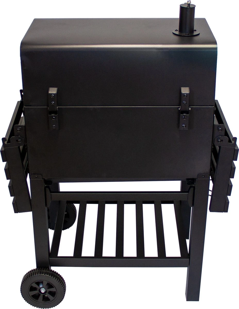 BBQ Grill XL Smoker Jardin - Barbecue à Charbon De Bois De Bois - Y Compris Housse De Pluie - Brosse Métallique - Espace De Rangement Rabattable 7 BBQ Grill XL Smoker Jardin - Barbecue à Charbon De Bois De Bois - Y Compris Housse De Pluie - Brosse Métallique - Espace De Rangement Rabattable – Image 7