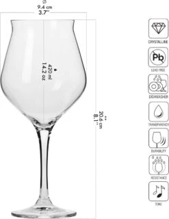 6x Verre De Dégustation Pour Bière Spéciale - Verres à Bière En Cristal - Ensemble De Luxe De 6 Pièces