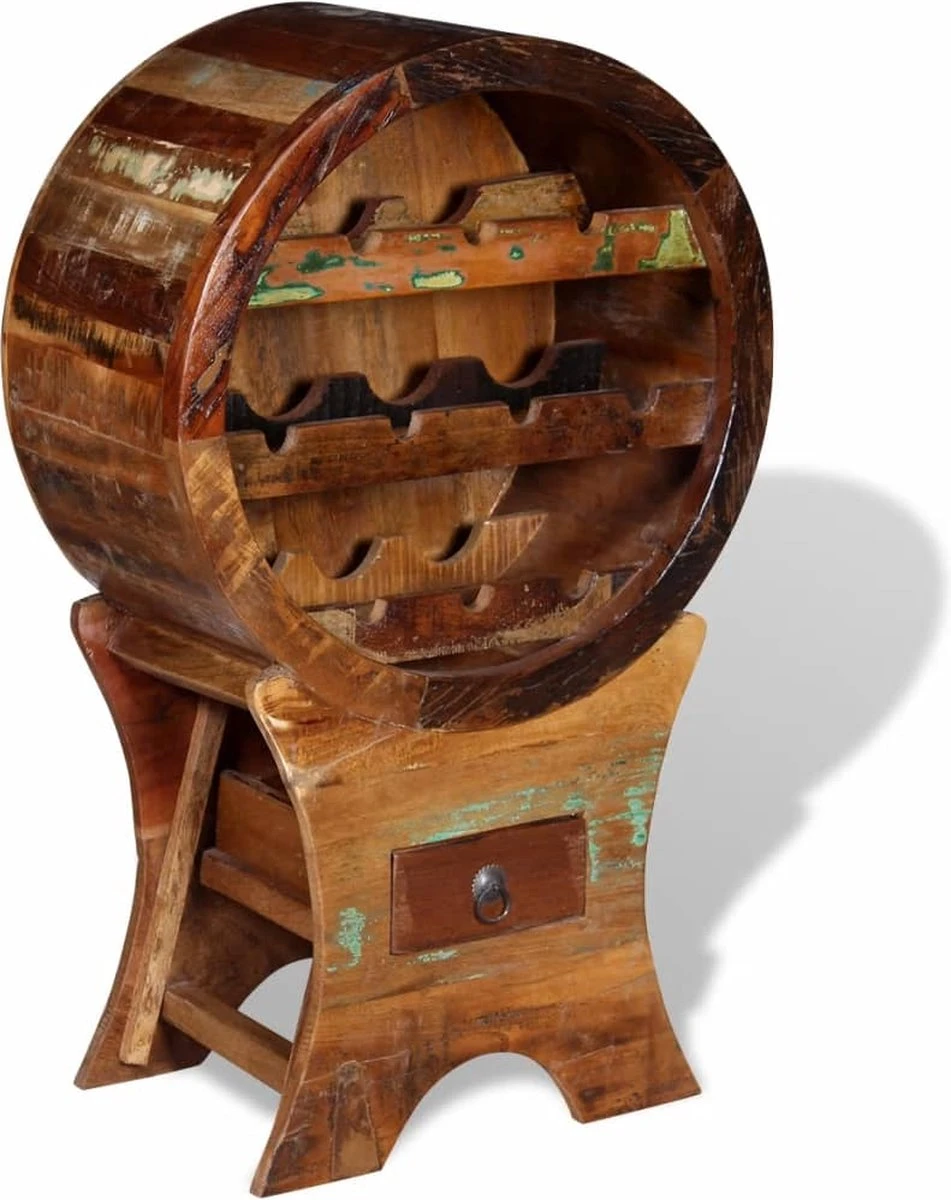 Prolenta Premium - Casier à Vin Pour 10 Bouteilles En Bois Massif Recyclé - Maison Et Jardin 1 Prolenta Premium - Casier à Vin Pour 10 Bouteilles En Bois Massif Recyclé - Maison Et Jardin