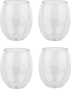 MyDrinkglass Verres à Cocktail En Plastique Tap Tucker | Verres à Cocktail En Plastique | 4 Pièces | Ensemble à Cocktail | Verres En Plastique | Zero Gaspillage | Réutilisable | Glas à Cocktail Incassable| 400 Ml |