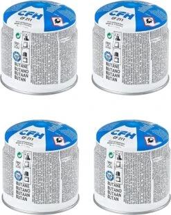 CFH Recharge Pour Piqûre De Gaz - Cartouche De Gaz Butane - 190 G - 4 Pcs.