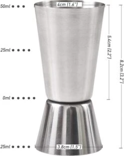 Newk Cocktail Jigger, 0 En Acier Inoxydable De 0,85 Et 1,7 Oz (25 Et 50 Ml) 11 Newk Cocktail Jigger, 0 En Acier Inoxydable De 0,85 Et 1,7 Oz (25 Et 50 Ml) -Cuisine Fournitures Magasin 955x1200 2