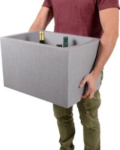 Casier à Bouteilles Pour 6 Bouteilles - Isolant - Polystyrène Léger - Empilable - 33,5x25x 29,5cm - Max 50KG -Cuisine Fournitures Magasin 963x1200