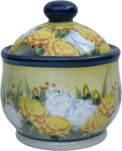 Sucrier- Souci - Céramique- Poterie- Bunzlau- Fait à La Main- Fait à La Handgemaakt- Peint à La Main- Peint à La Main- Thee- Café - Accessoires De Maison La Maison