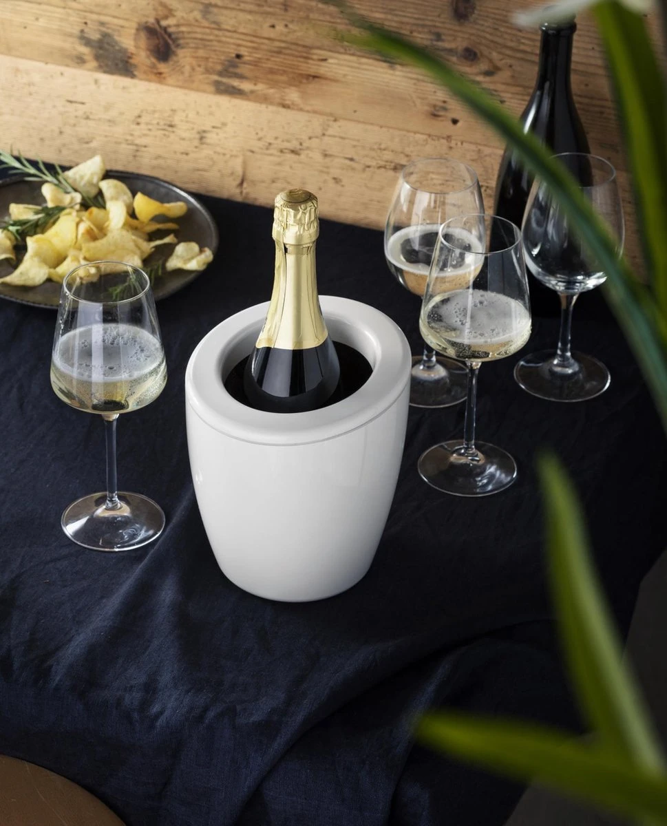 Basic DEMI - Design Champagne Cooler / Cave à Vin - Design Italien - Sans Glace, Avec Des Packs De Glace - Wit 8 Basic DEMI - Design Champagne Cooler / Cave à Vin - Design Italien - Sans Glace, Avec Des Packs De Glace - Wit – Image 8