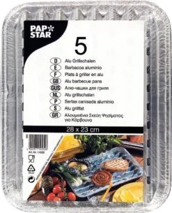 PAPSTAR Plateau Pour Grillades En Aluminium, Rectangulaire