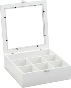 Boîte à Thé Relaxdays Bois - Boîte à Thé 7 Compartiments - Magasin De Thé - Boîte à Thé - Boîte à Thé - Boîte Blanche -Cuisine Fournitures Magasin 973x1200 3