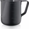 WAS Pot à Mousser Le Lait En Acier Inoxydable Zwart Avec échelle De 0 Litre