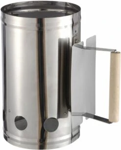 Barbecue/ BBQ Briquettes Démarreur Inox Avec Manche En Bois 27 X 17 Cm - Avec Pelle à Charbon Noir 37 Cm -Cuisine Fournitures Magasin 973x1200 7