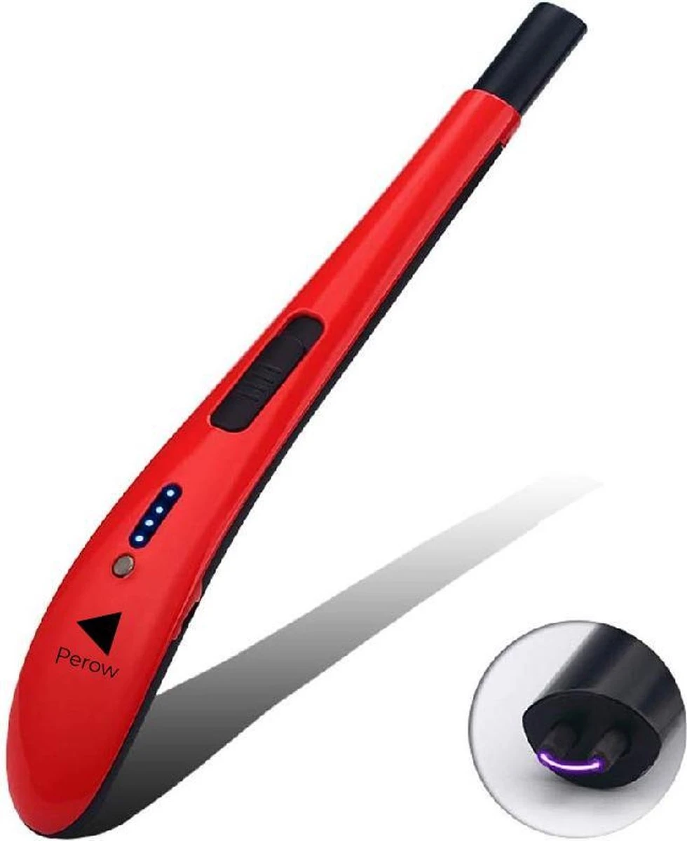 Briquet électrique Long Rechargeable - Rouge - Briquet Plasma Durable - Comprend Une Boîte-cadeau - Barbecue - Bougies 6 Briquet électrique Long Rechargeable - Rouge - Briquet Plasma Durable - Comprend Une Boîte-cadeau - Barbecue - Bougies – Image 6
