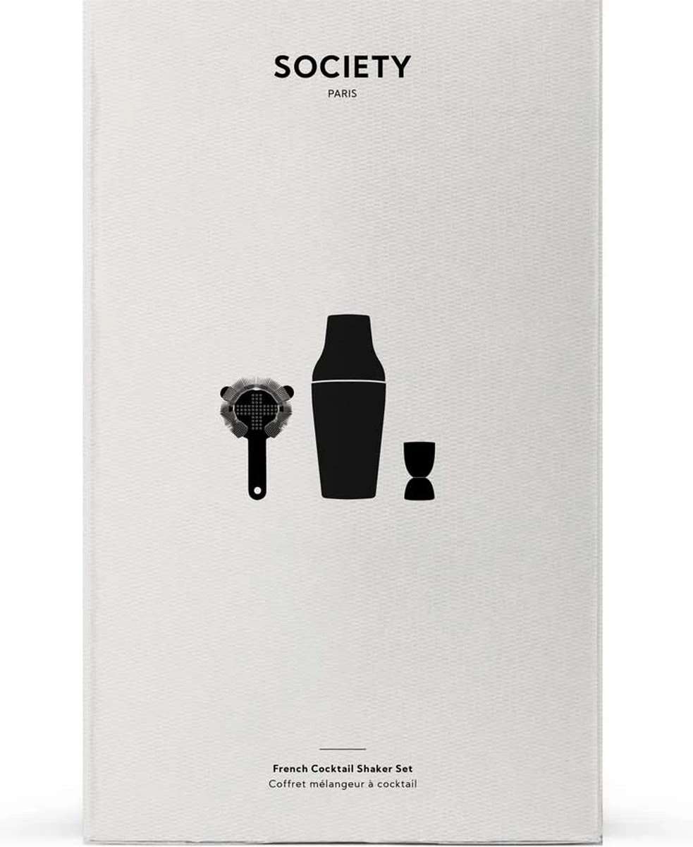 Society Paris - Set Shaker à Cocktail Français / Parisien - Acier Inoxydable - 3 Pièces - Coffret Cadeau Luxe 3 Society Paris - Set Shaker à Cocktail Français / Parisien - Acier Inoxydable - 3 Pièces - Coffret Cadeau Luxe – Image 3