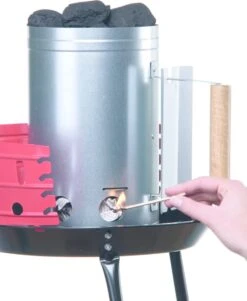 Démarreur Barbecue Alpina - Avec Manche En Bois - Pour Charbon De Bois De Bois Ou Briquettes - Métal -Cuisine Fournitures Magasin 985x1200 3