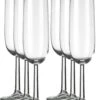 24x Flûtes à Champagne/ Bouquet Transparent Cannelures 230 Ml - 23 Cl - Verres Champagne - Champagne - Boissons En Verre Flûtes à Champagne