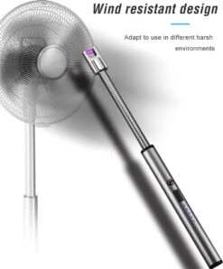 Drphone PS4 - Rotation 360 - Zwart - Briquet Plasma Long électrique Usb - Coupe-vent - Sans Flamme - Briquet Bougie -Cuisine Fournitures Magasin 996x1200 2