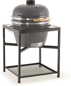 Landmann - Kamado - 26 Pouces - Grijs - Modèle De Table - Surface De Cuisson De 57 Cm - Avec Thermomètre - Avec Base Et Poignées - Double Paroi Et Isolé - Oeuf BBQ -Cuisine Fournitures Magasin 996x1200